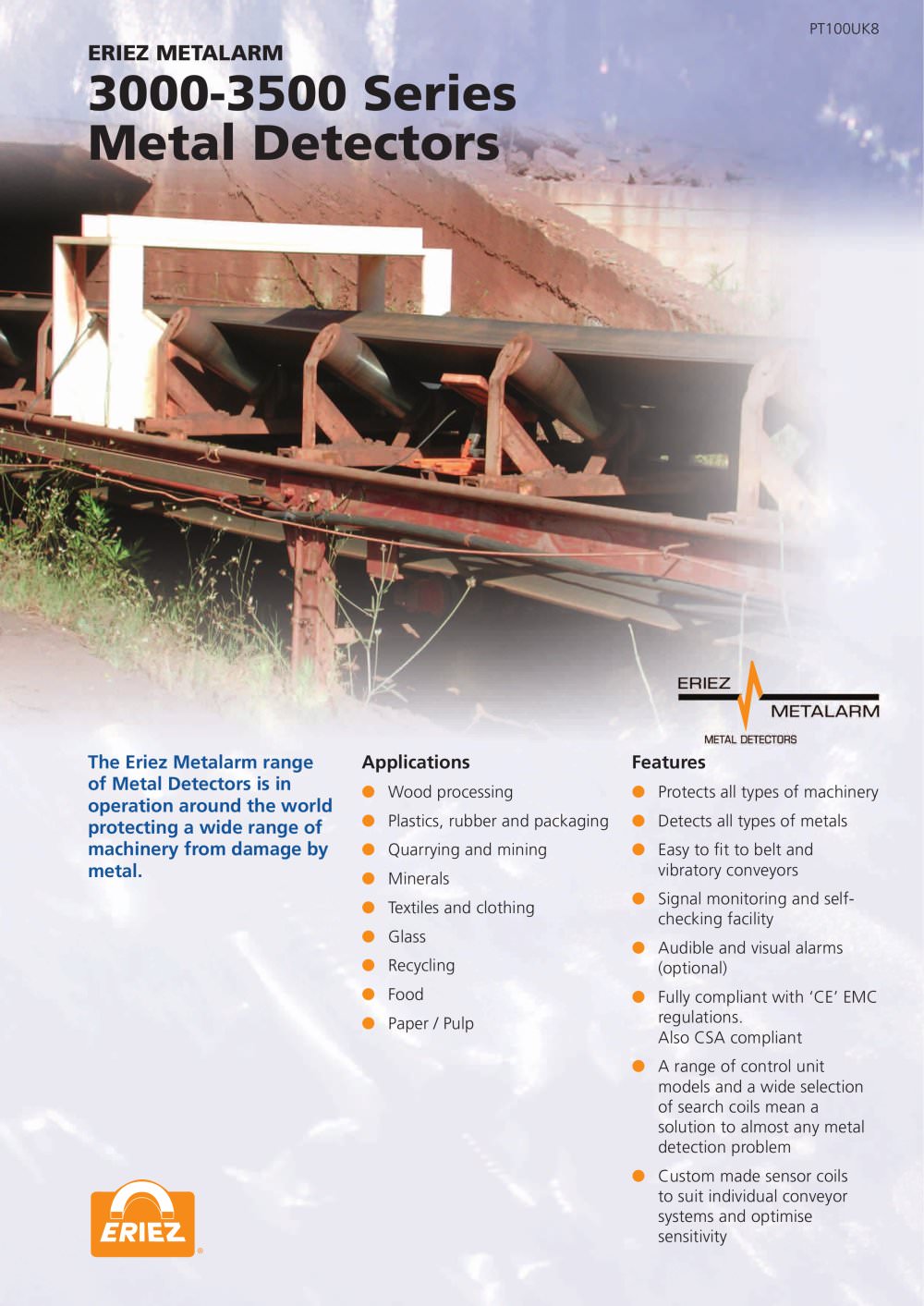 3000-3500 Series Metal Detectors - Eriez Magnetics Europe Limited