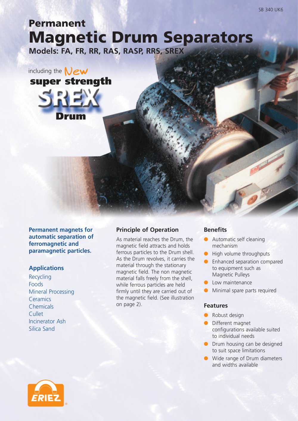 Magnetic Drum Separators - Eriez Magnetics Europe Limited