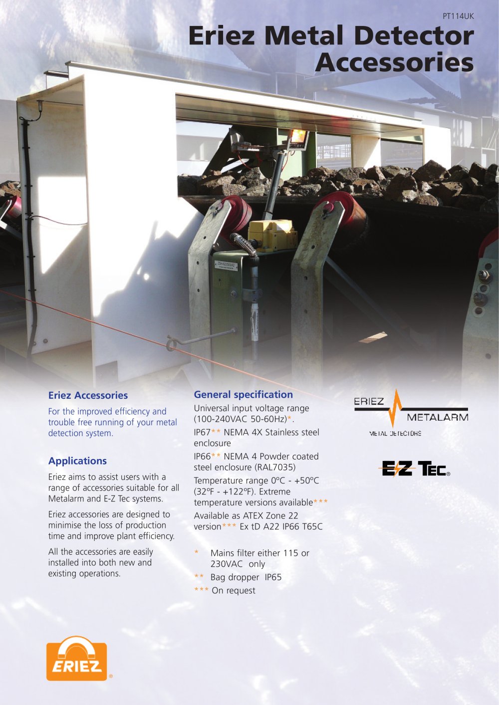 Metal Detector Accessories - Eriez Magnetics Europe Limited