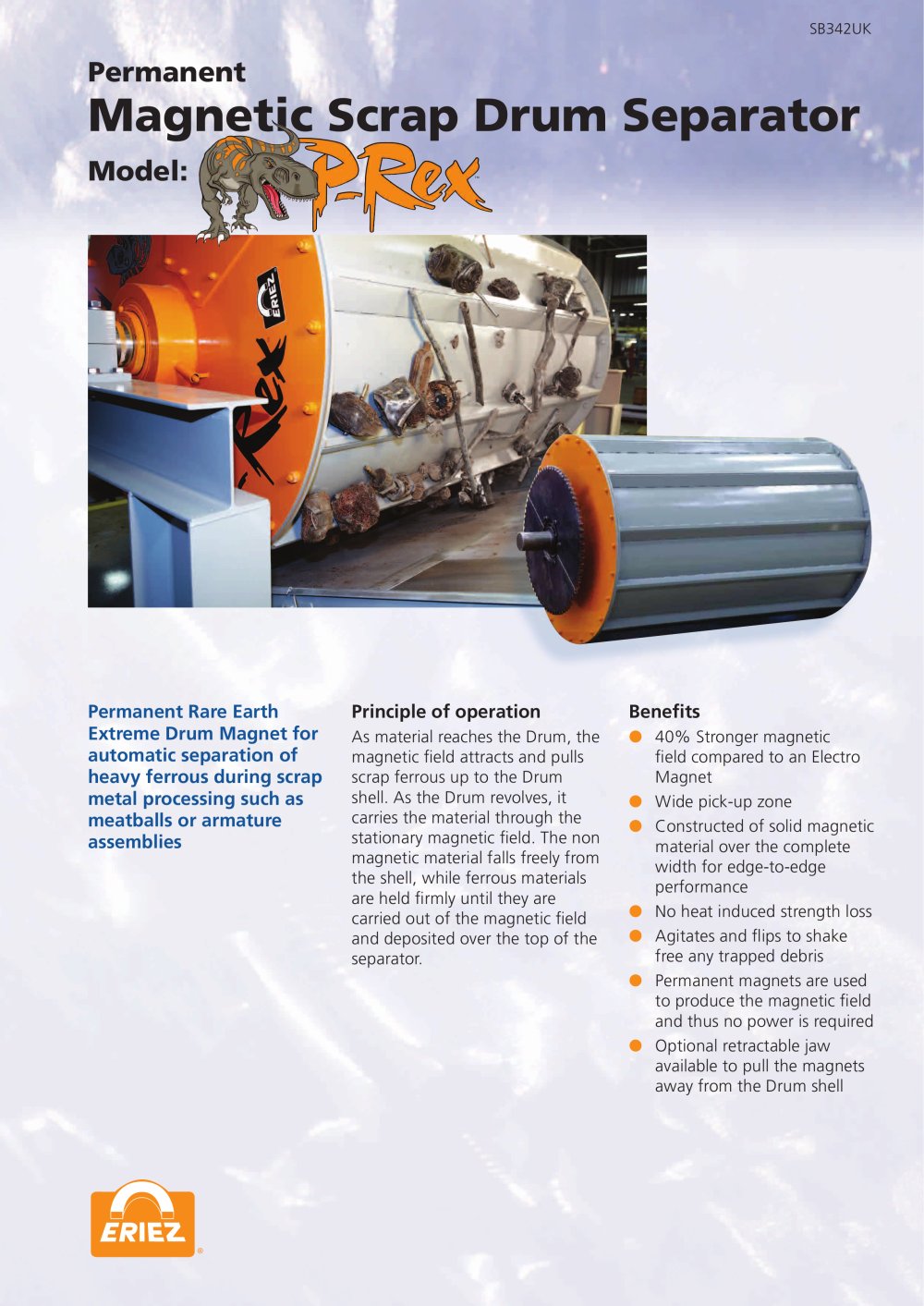 P - Rex Scrap Drum - Eriez Magnetics Europe Limited
