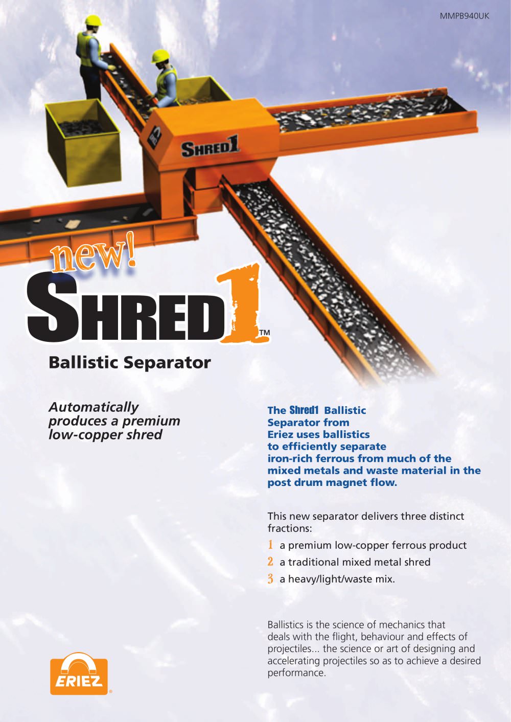 Shred 1 Ballistic Separator - Eriez Magnetics Europe Limited