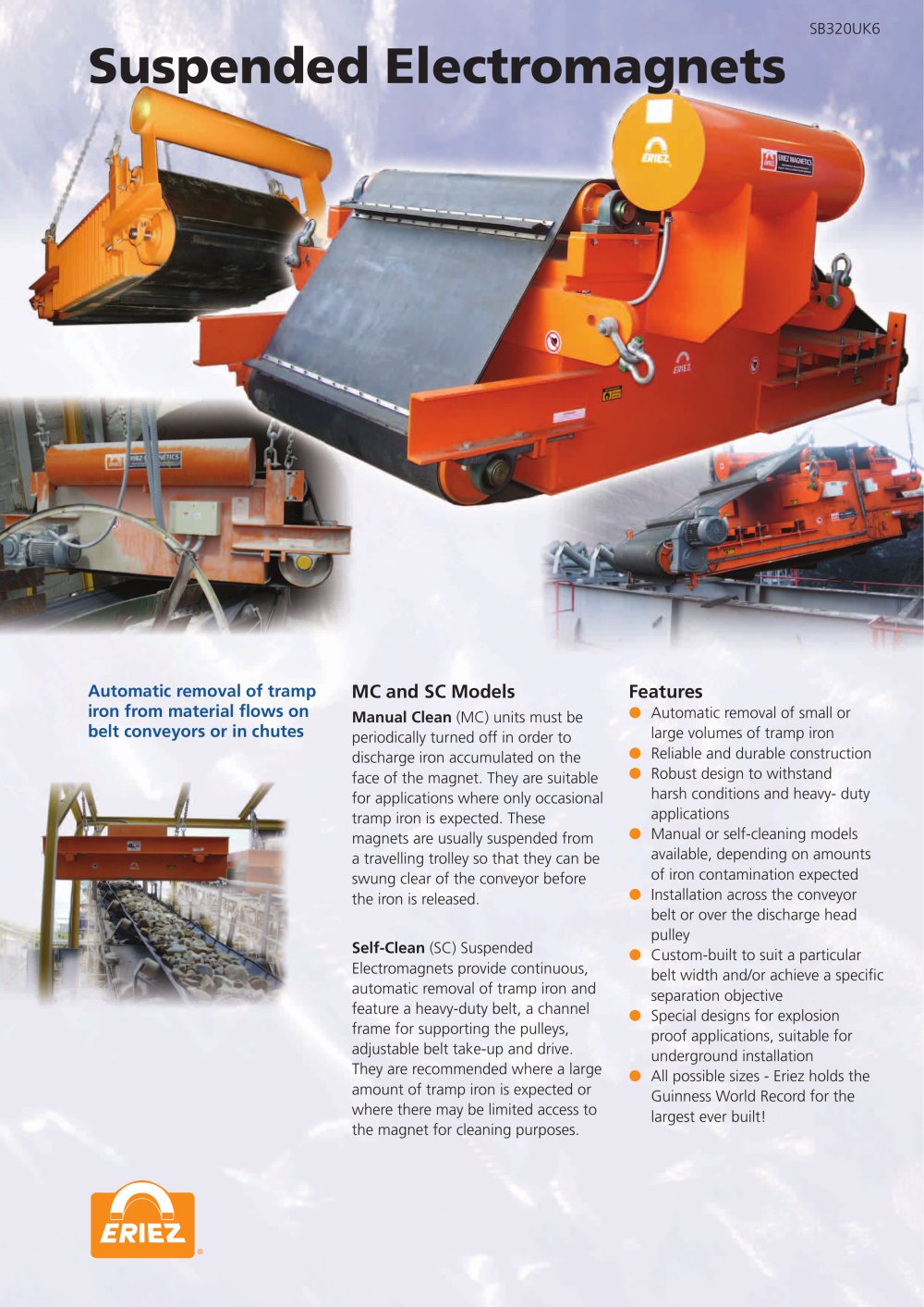 Suspended Electromagnets - Eriez Magnetics Europe Limited