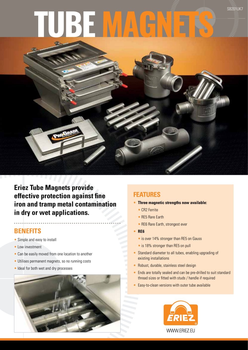 Tube Magnets - Eriez Magnetics Europe Limited