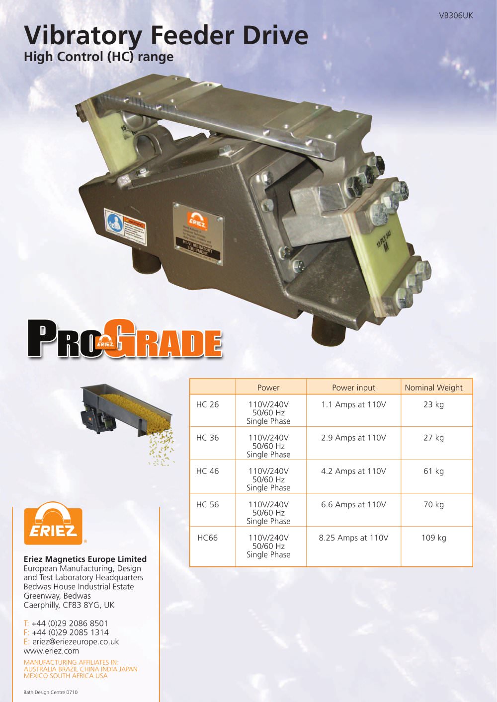 Vibratory Feeder Driv - Eriez Magnetics Europe Limited