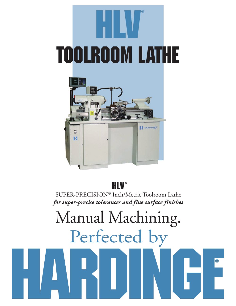 HLV Manual Toolroom Lathe - Hardinge Bridgeport