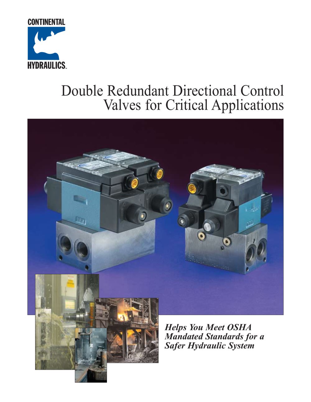 Double Redundant Directional Control Valves for Critical Applications - CONTINENTAL HYDRAULICS