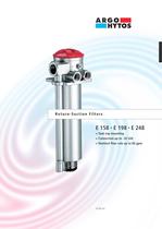 Return-Suction Filters up to 66 gpm, Tank top mounting, E 158/E 198/E 248