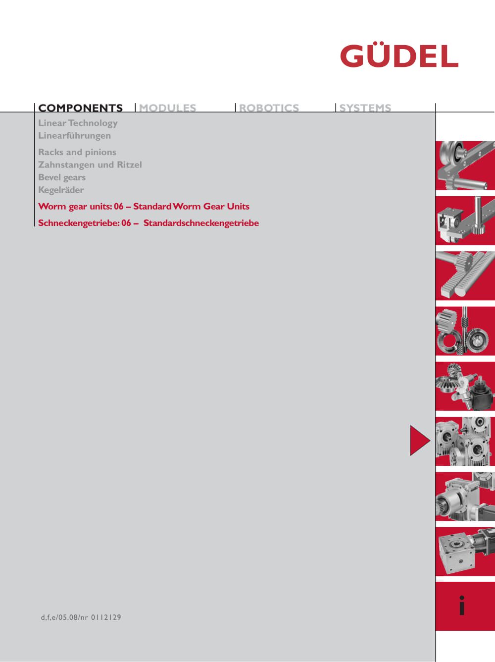 Standard worm gear units - G&uuml;del