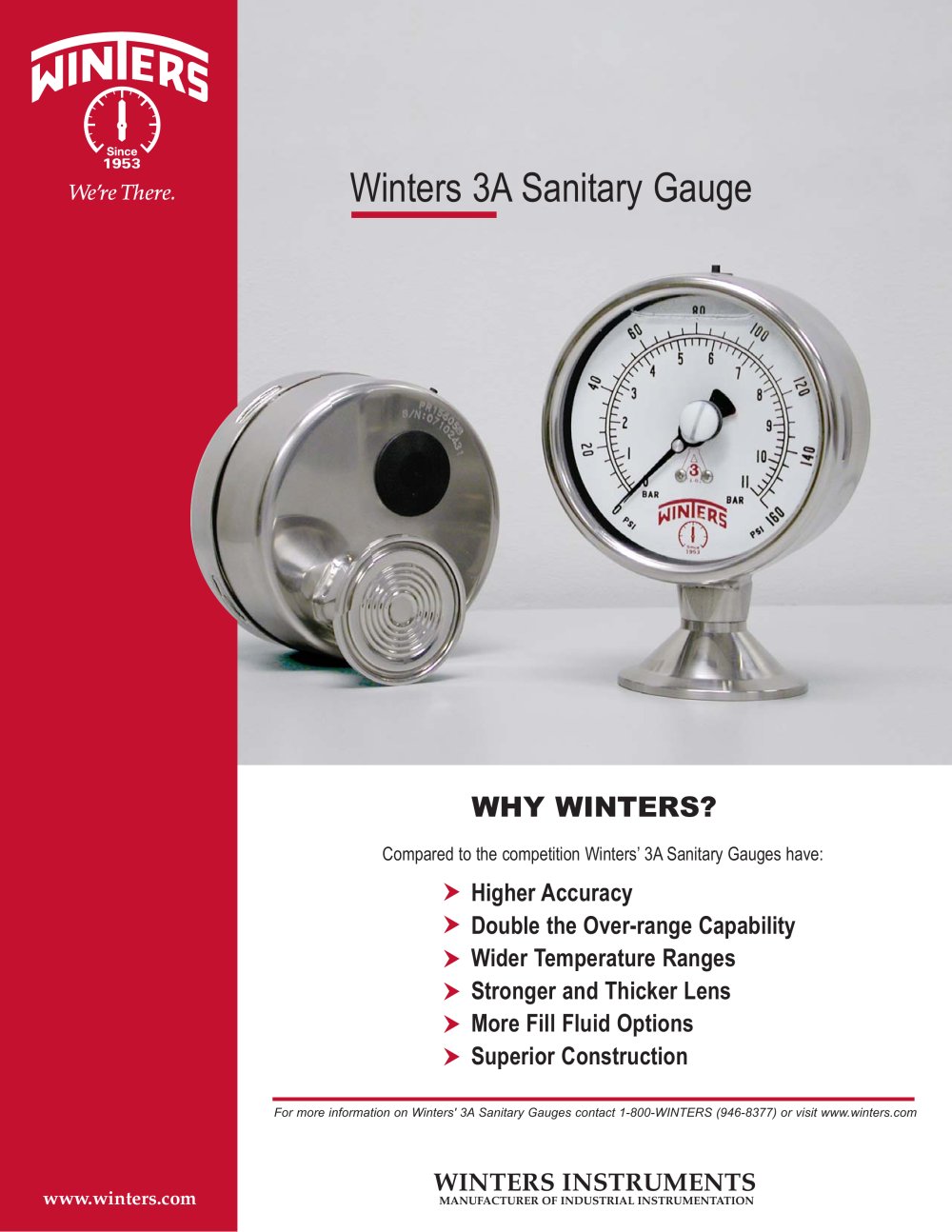 Winters 3A Sanitary Gauge - WINTERS INSTRUMENTS