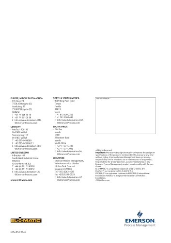 EL-O-MATIC - Pneumatic & Electric Actuator Product Guide