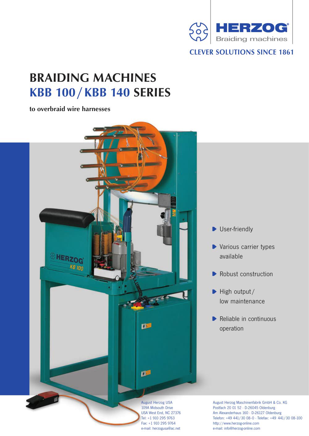 Wiring harness braiding machine KBB 100 - 1 / 2 Pages