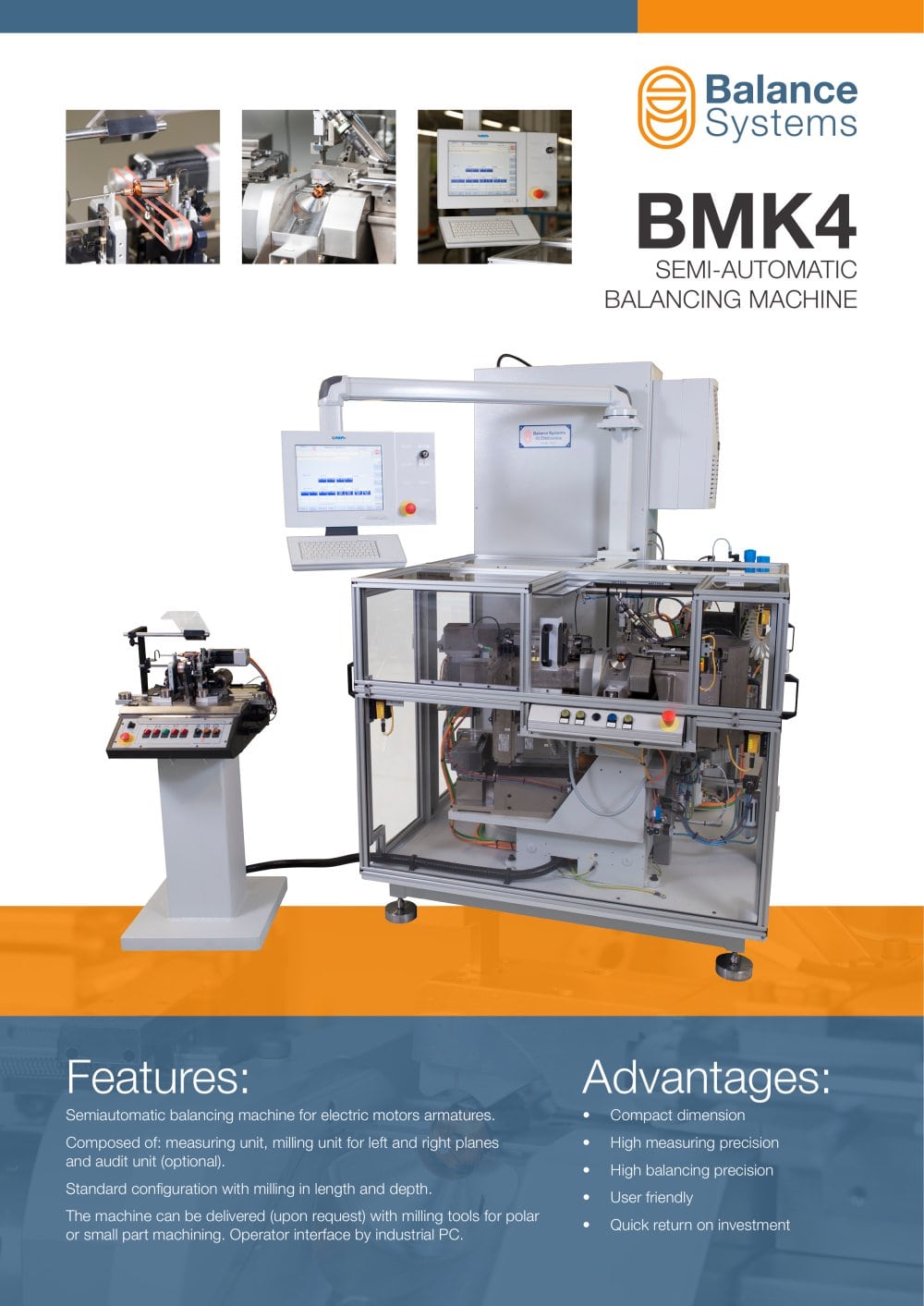 BMK4 - SEMI-AUTOMATIC BALANCING MACHINE FOR ARMATURES - Balance Systems