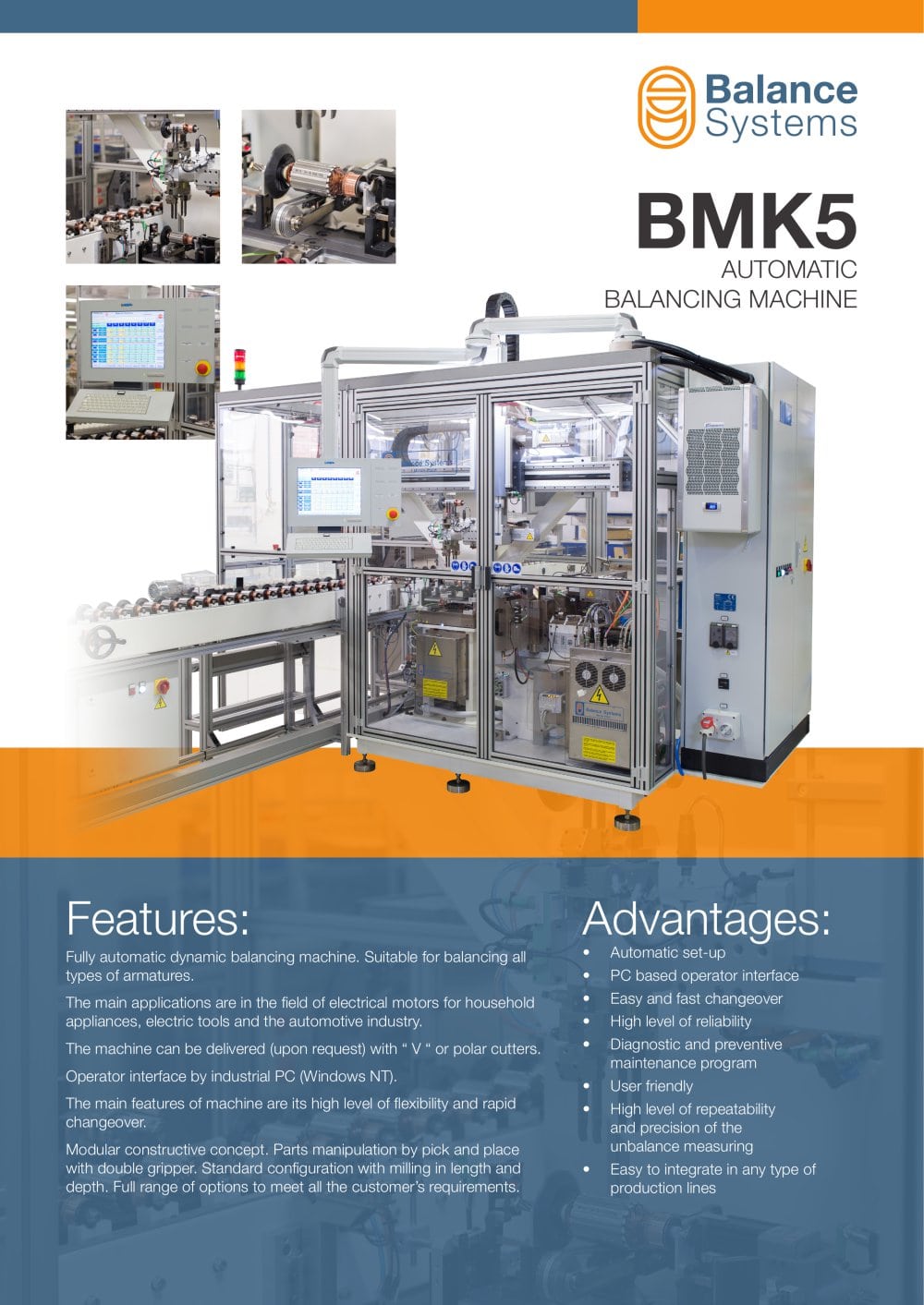 BMK5 AUTOMATIC BALANCING MACHINE FOR ARMATURES - Balance Systems