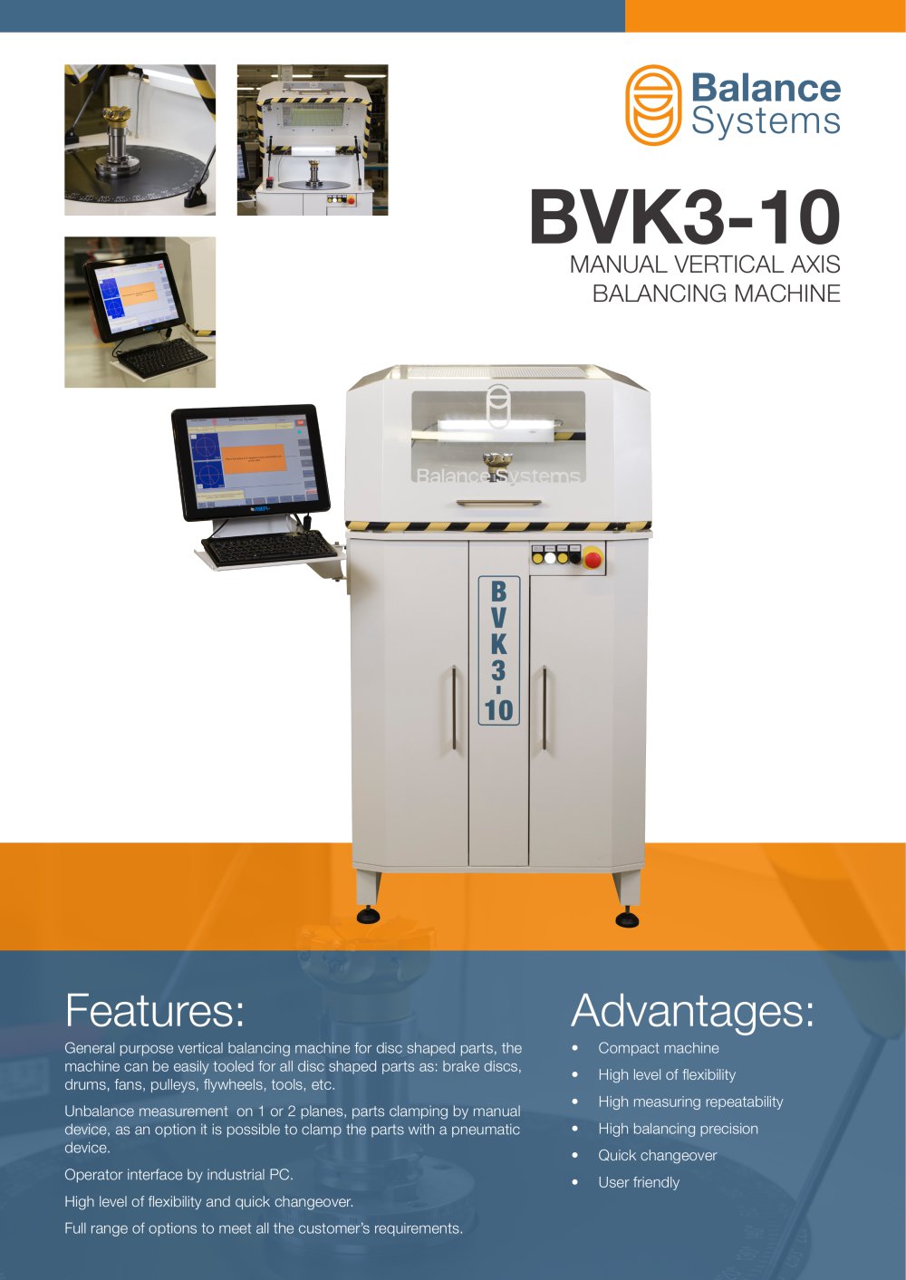 BVK3-10 MANUAL VERTICAL AXIS BALANCING MACHINE - Balance Systems