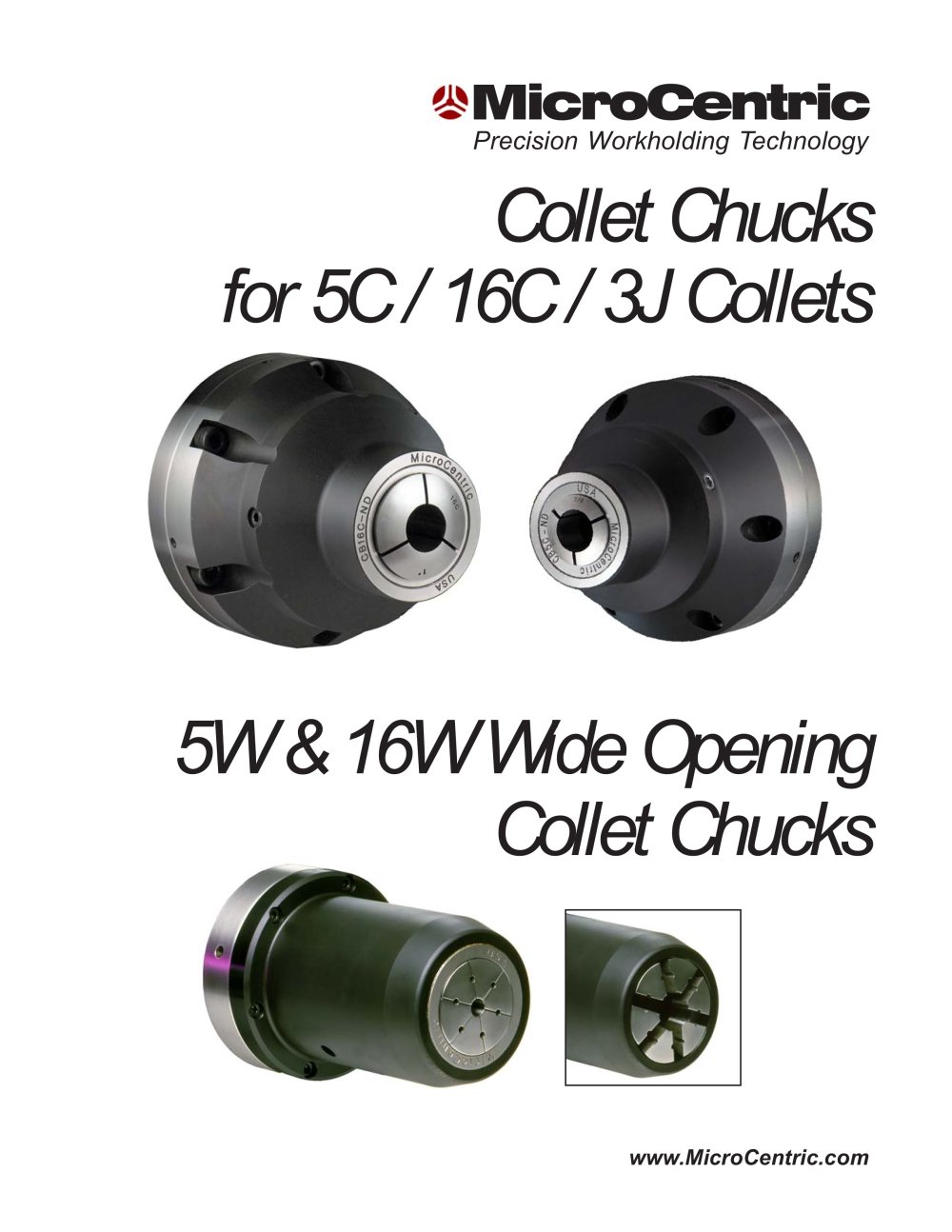 Dead Length Collet Chuck Catalog for 5C-16C-3J-5W Collets - Microcentric