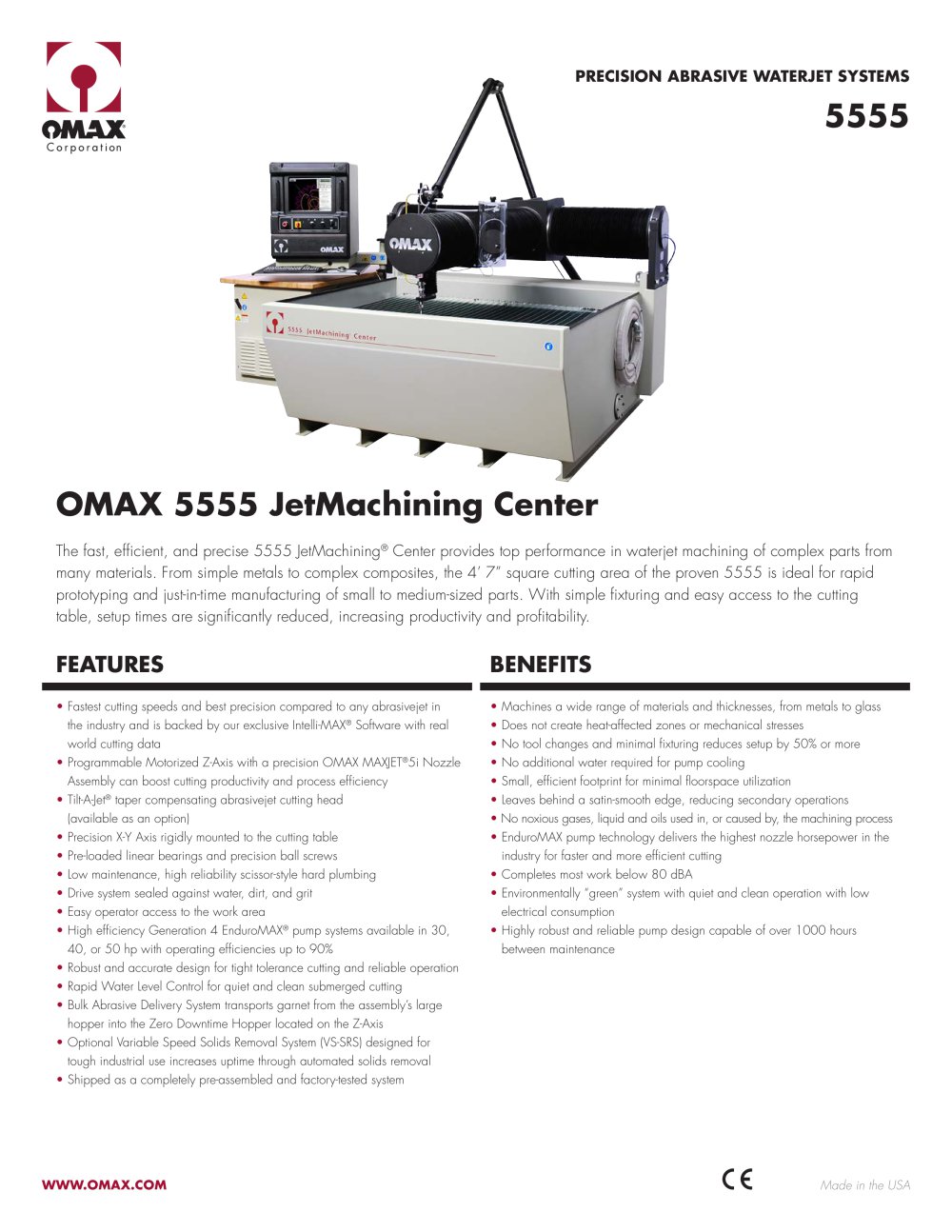 OMAX&reg; 5555 JetMachining&reg; Center - OMAX