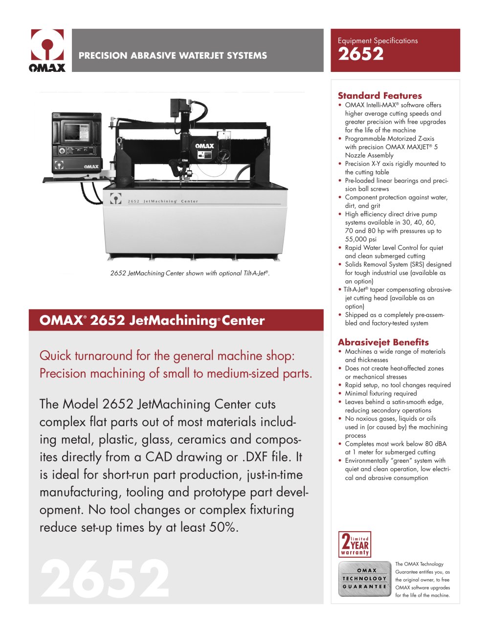 OMAX Model 2652 - OMAX