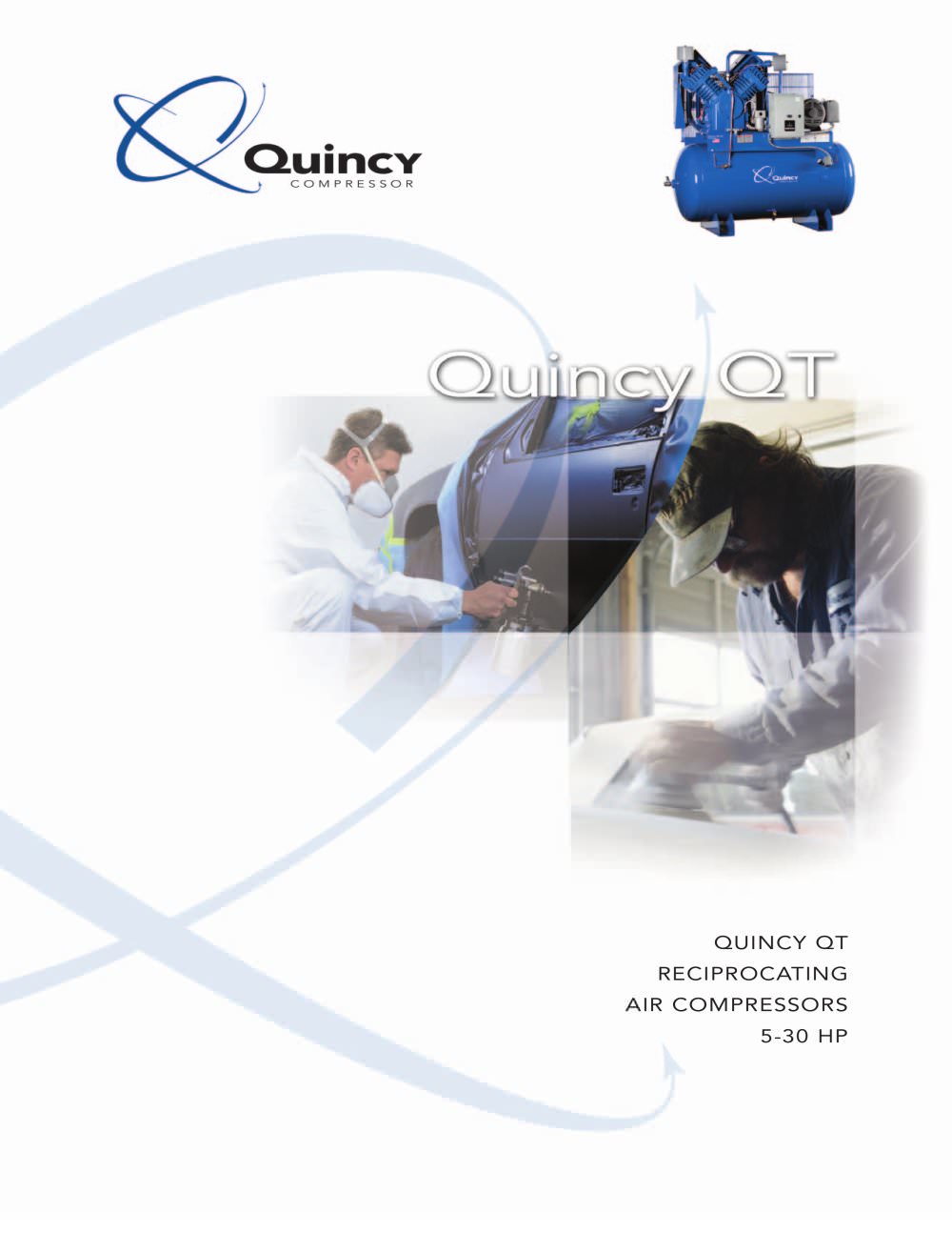 Quincy QT 5-30 HP Two-stage Industrial Reciprocating Compressor Brochure - Quincy Compressor