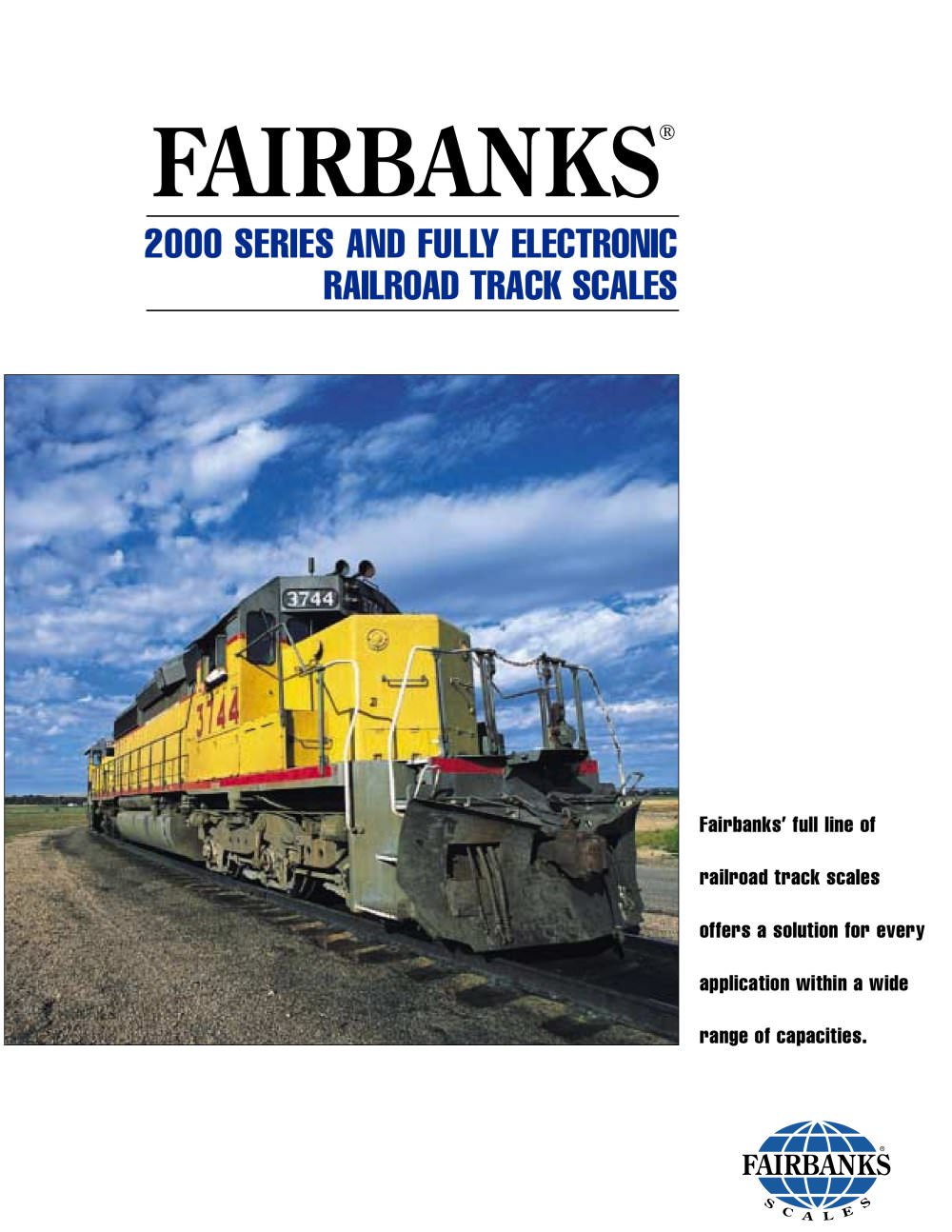 2000 SERIES AND FULLY ELECTRONIC RAILROAD TRACK SCALES - FAIRBANKS