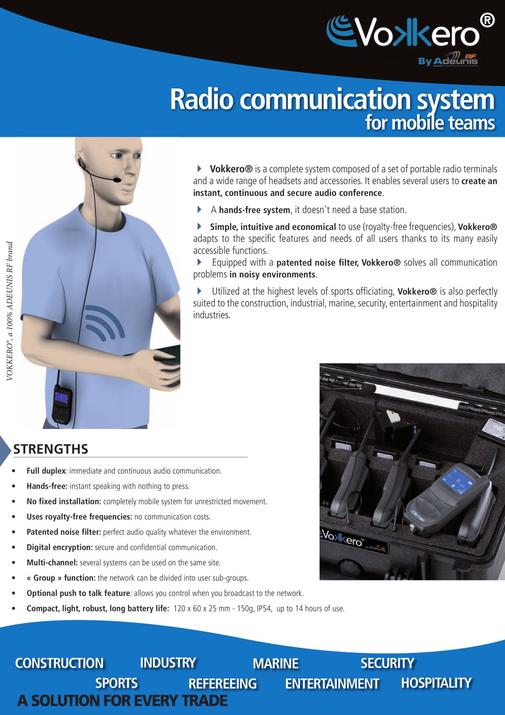 Radio communication system for mobile teams - EVO3 - ADEUNIS RF