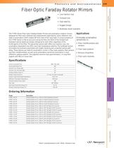 Fiber Optic Faraday Rotator Mirrors  