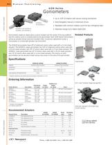 GON Series Anti-Backlash Goniometric Rotation Stages  