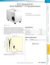 MCT Detectors for Oriel MIR8025� FT Spectrometers  