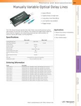 Optical Fiber Delay Lines, Manually Variable