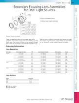 Secondary Focusing Lens Assemblies for Light Sources  