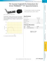 TE Cooled HgCdZnTe Detectors for Oriel MIR8025� FT Spectrometers  
