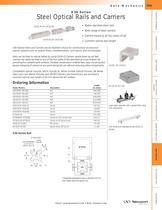 X26 Series Steel Optical Rails and Carriers  