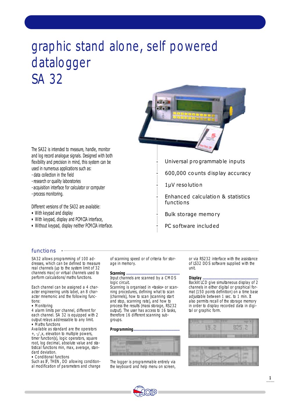 Data Acquisition System  SA 32 - AOIP