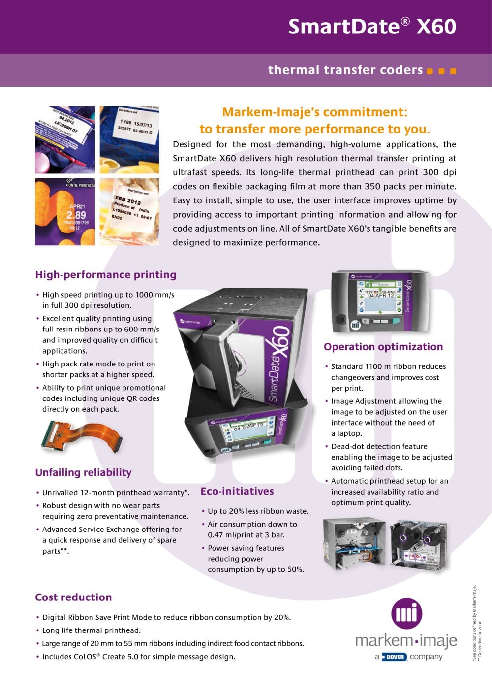 SmartDate® X60 - 1 / 2 Pages