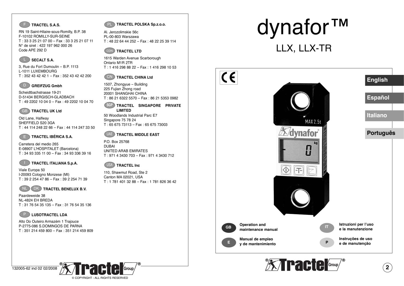 dynafor� LLX, LLX-TR - TRACTEL