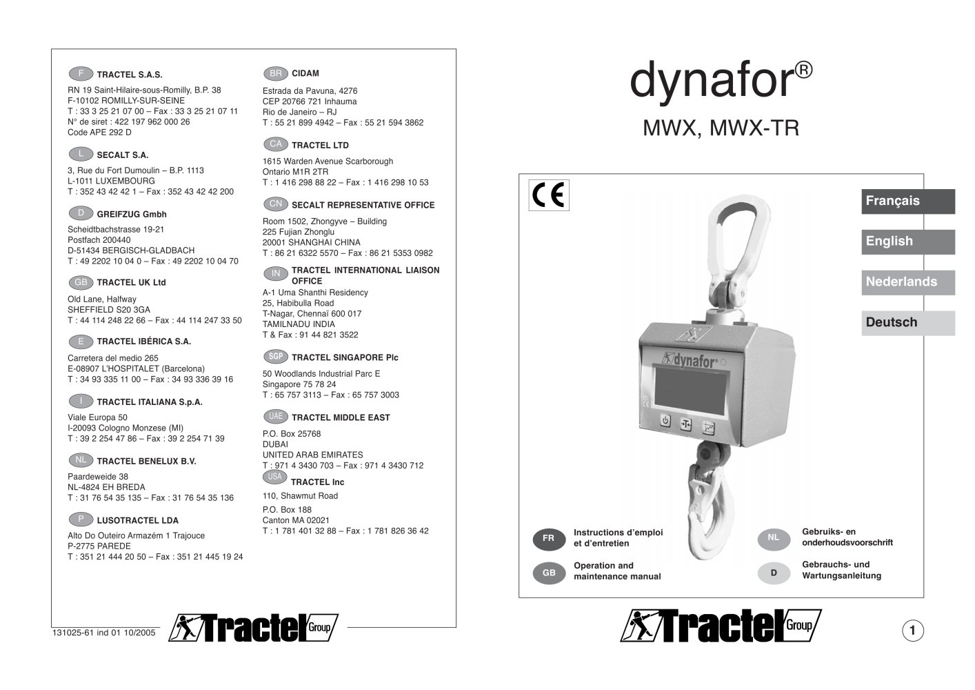 dynafor&reg; MWX, MWX-TR - TRACTEL