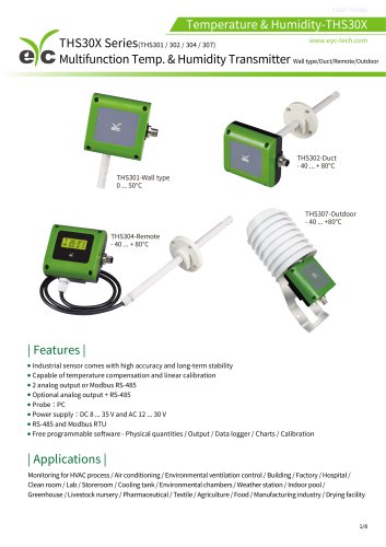 Eyc Ftm Industrial Grade High Accuracy Thermal Mass Flow