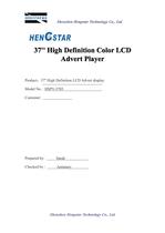 37'' High Definition LCD Advert display 