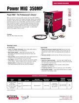 MIG Welders - Integrated Power Source and Wire Feeder  Power MIG 350MP