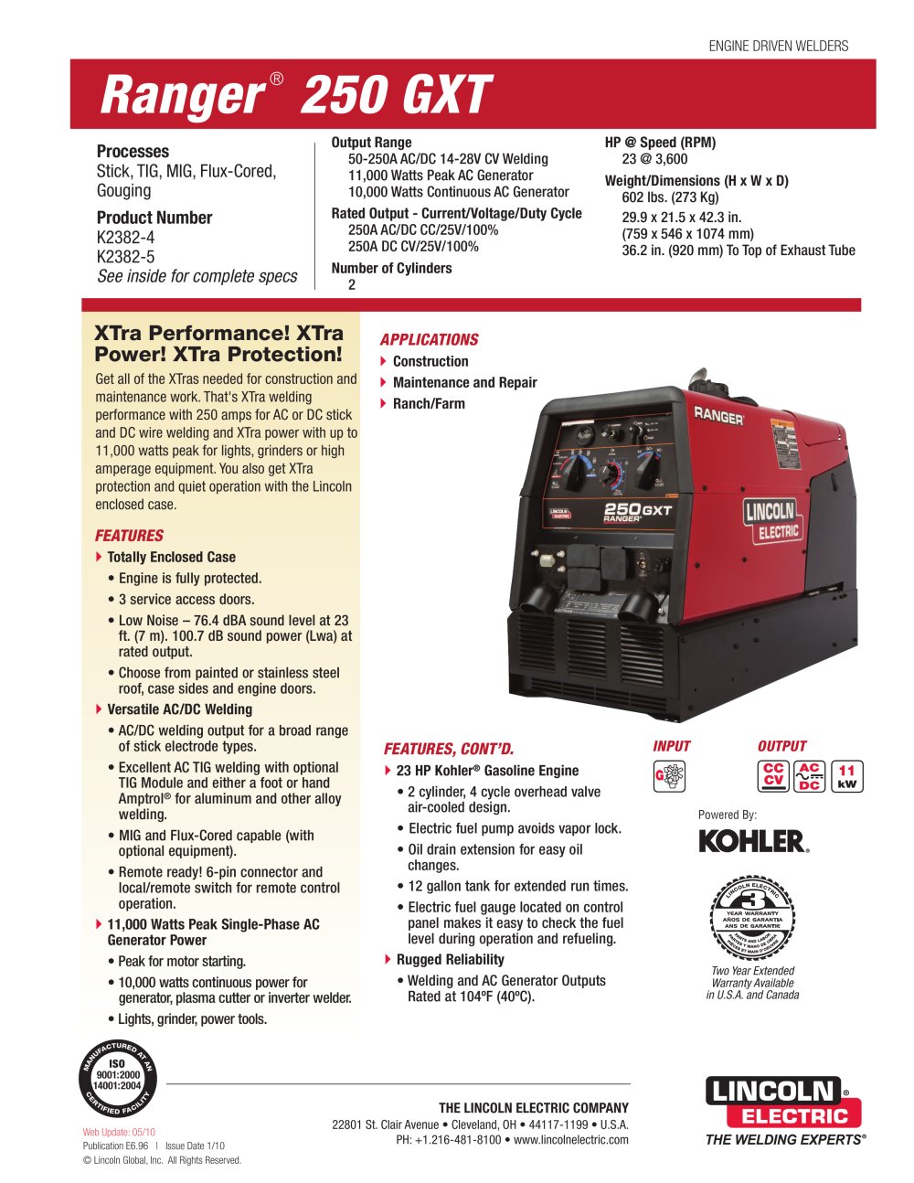 Ranger 250 GXT - Lincoln Electric