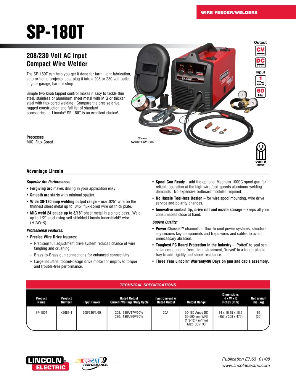 SP-180T - Lincoln Electric