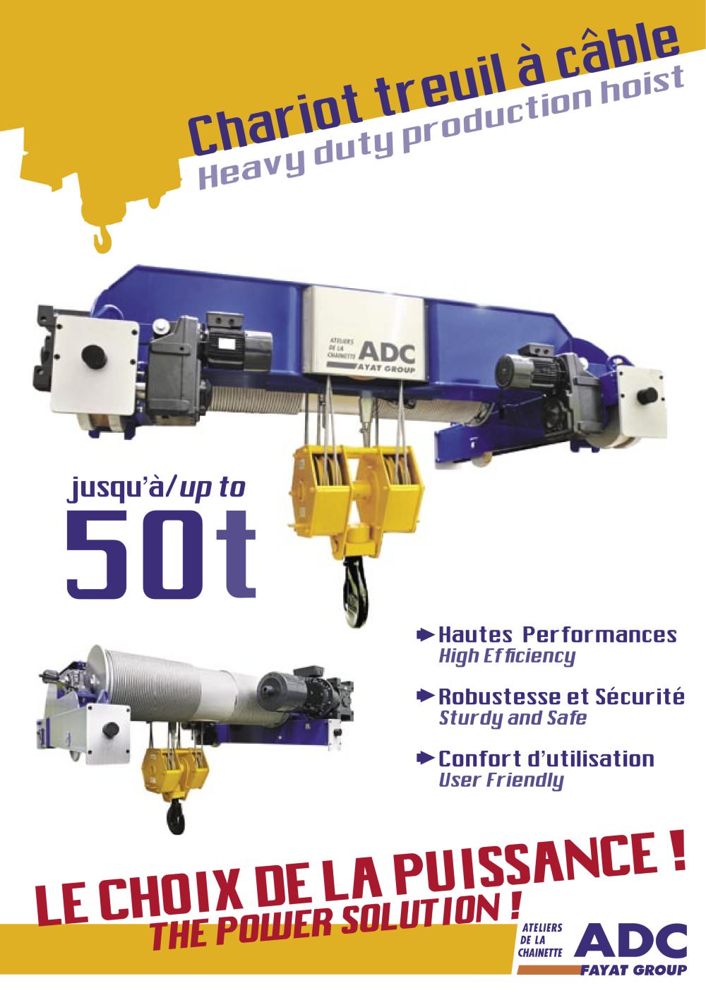 Download the document about the Wire rope hoist 50T - ADC