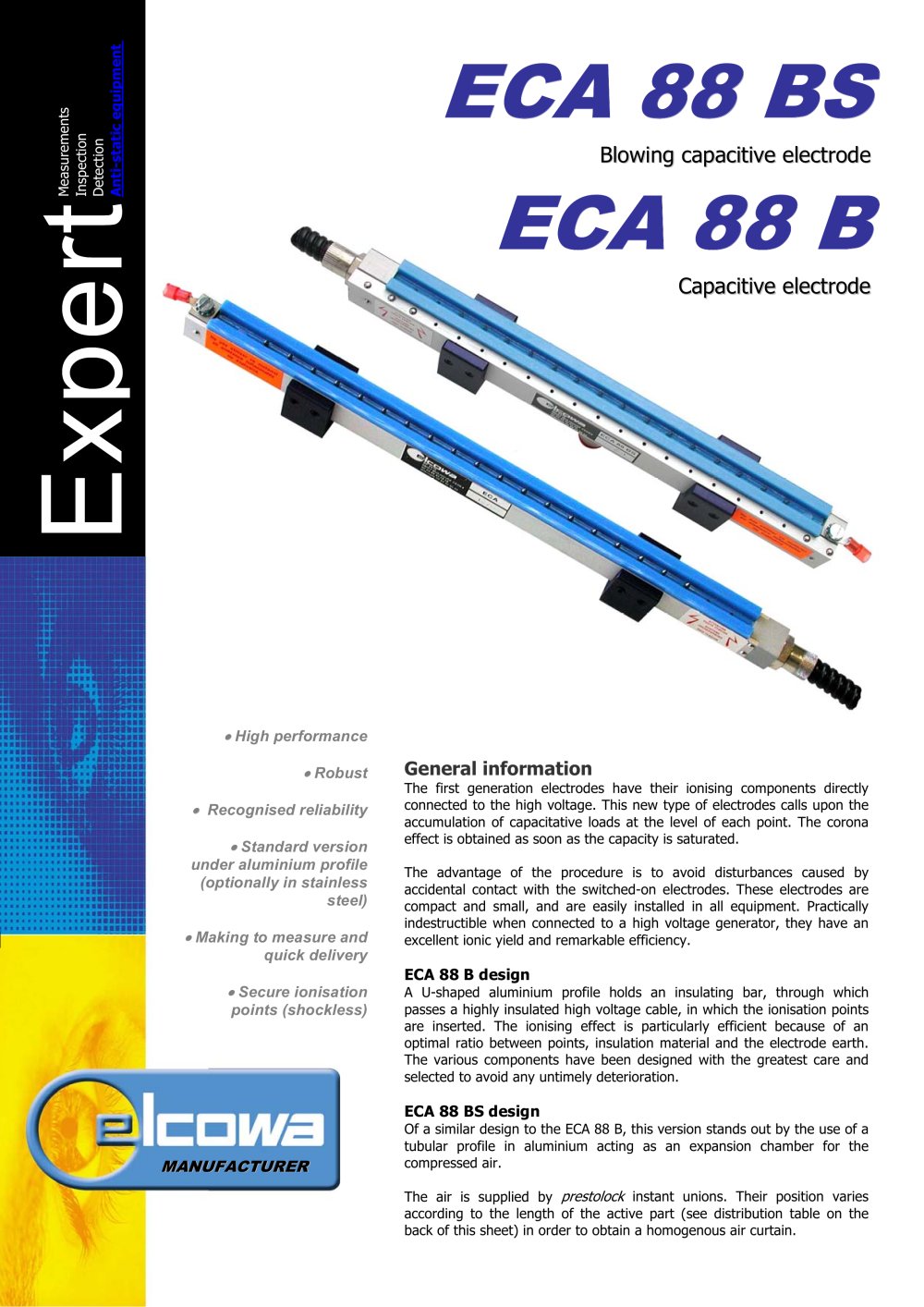 capacitive electrode ECA 88 B & ECA 88 BS - ELCOWA