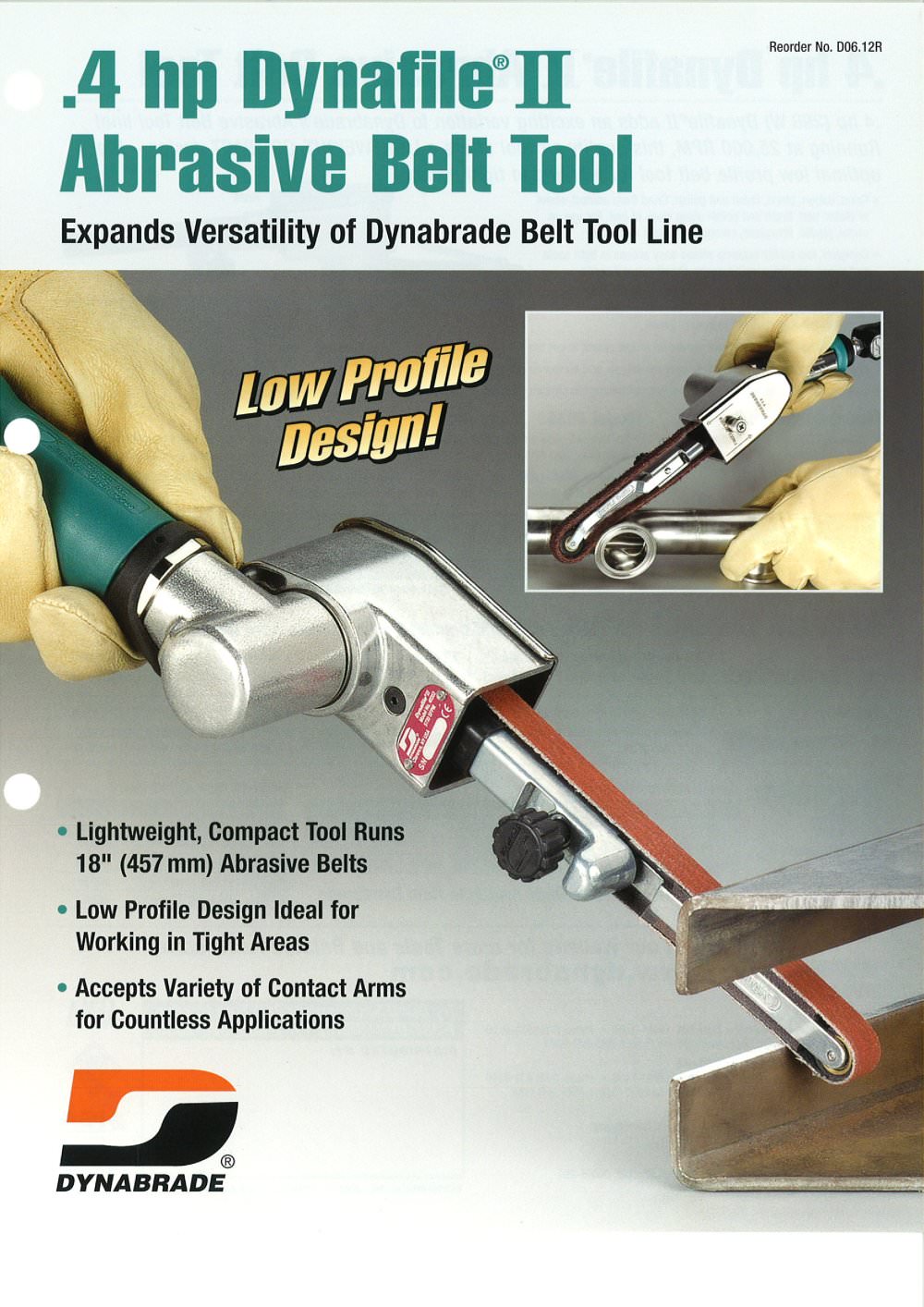 Dynabrade .4 hp Dynafile II Abrasive Belt Tool - DYNABRADE Europe