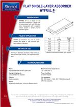 FLAT SINGLE LAYER ABSORBER-HYFRALshow 