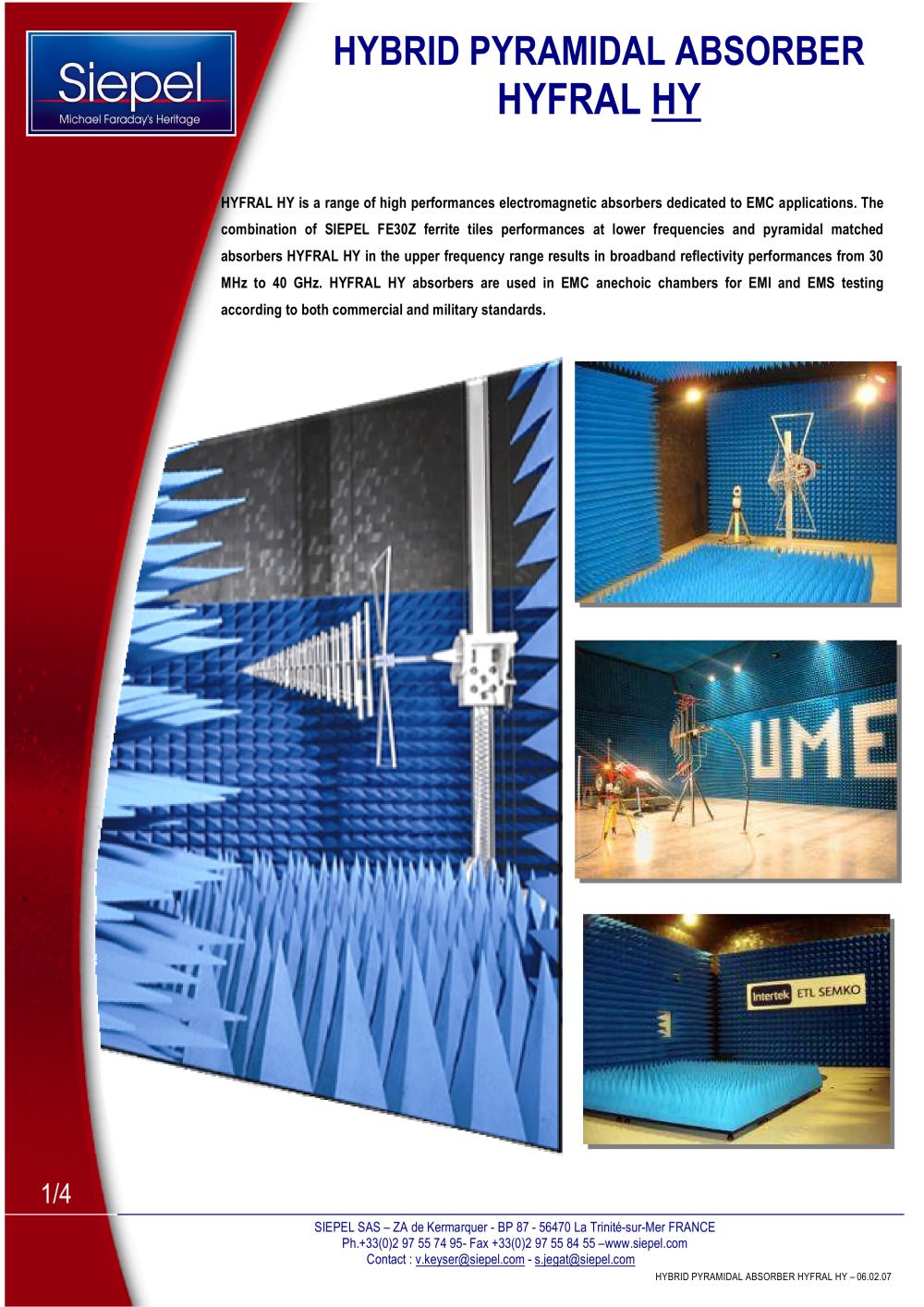 HYBRID PYRAMIDAL ABSORBER - HYshow - SIEPEL
