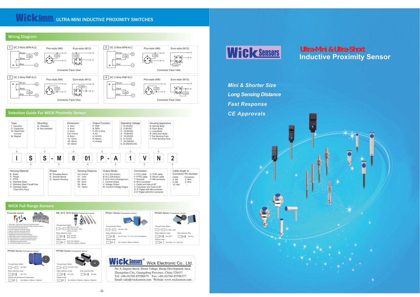 WICK Ultra Mini & Shorter Inductive Proximity Switches - 1 / 2 Pages