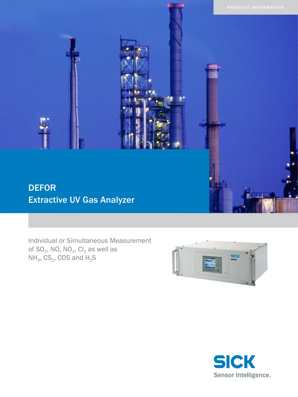 DEFOR  The specialist for UV-active gases - SICK