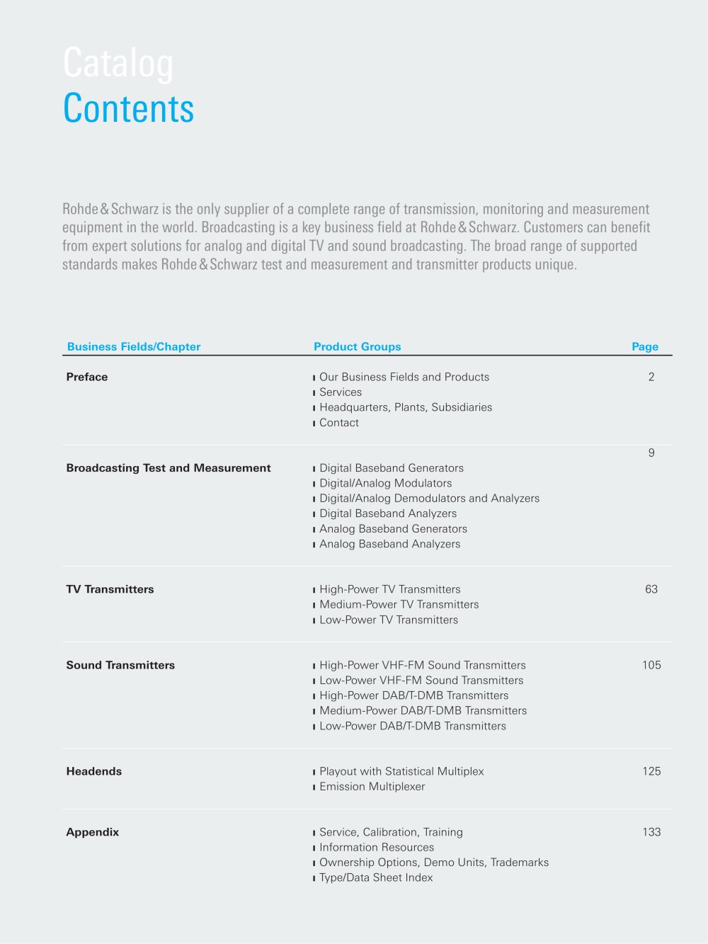 Broadcasting Catalog - Rohde Schwarz