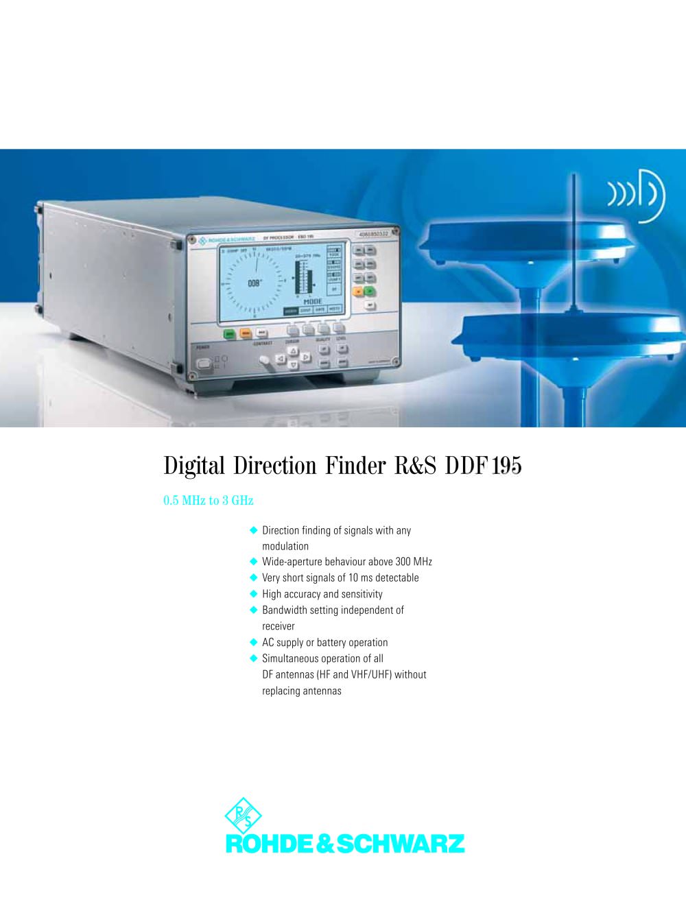 Digital Direction Finder R&S DDF195 - Rohde Schwarz