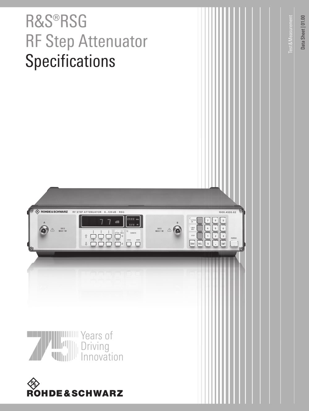R&S&reg;RF Step Attenuators - Rohde Schwarz